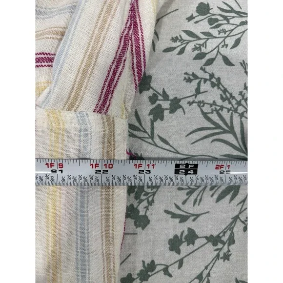 GAP Linen Blend Striped Button Up Shirt Women's Large Long Sleeve Casual - Picture 10 of 11